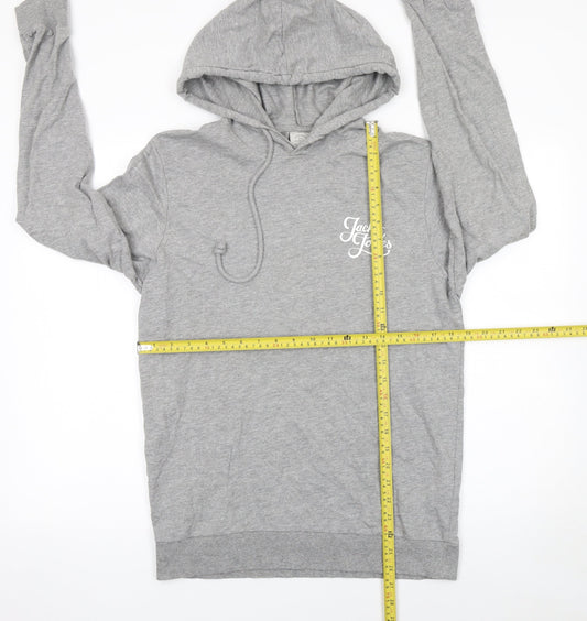 Mens UK M Regular JACK & JONES Grey Pullover Hoodie