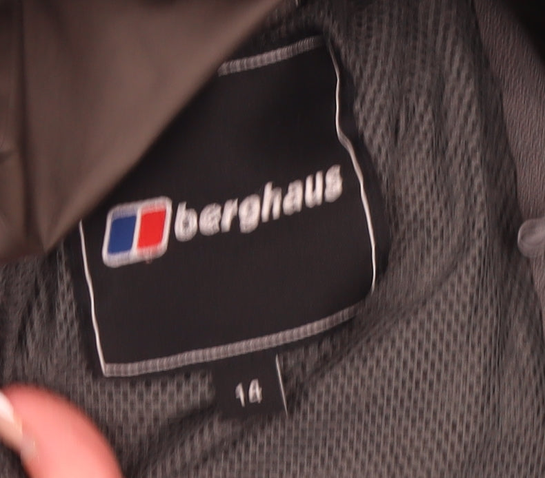 Berghaus Women Blue Waterproof Hooded Rain Jacket Size 14