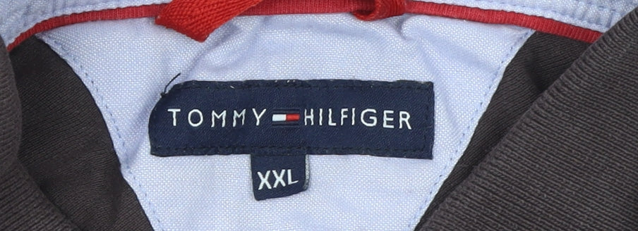 Tommy Hilfiger Men's Brown Long Sleeve 2XL Cotton Polo Shirt