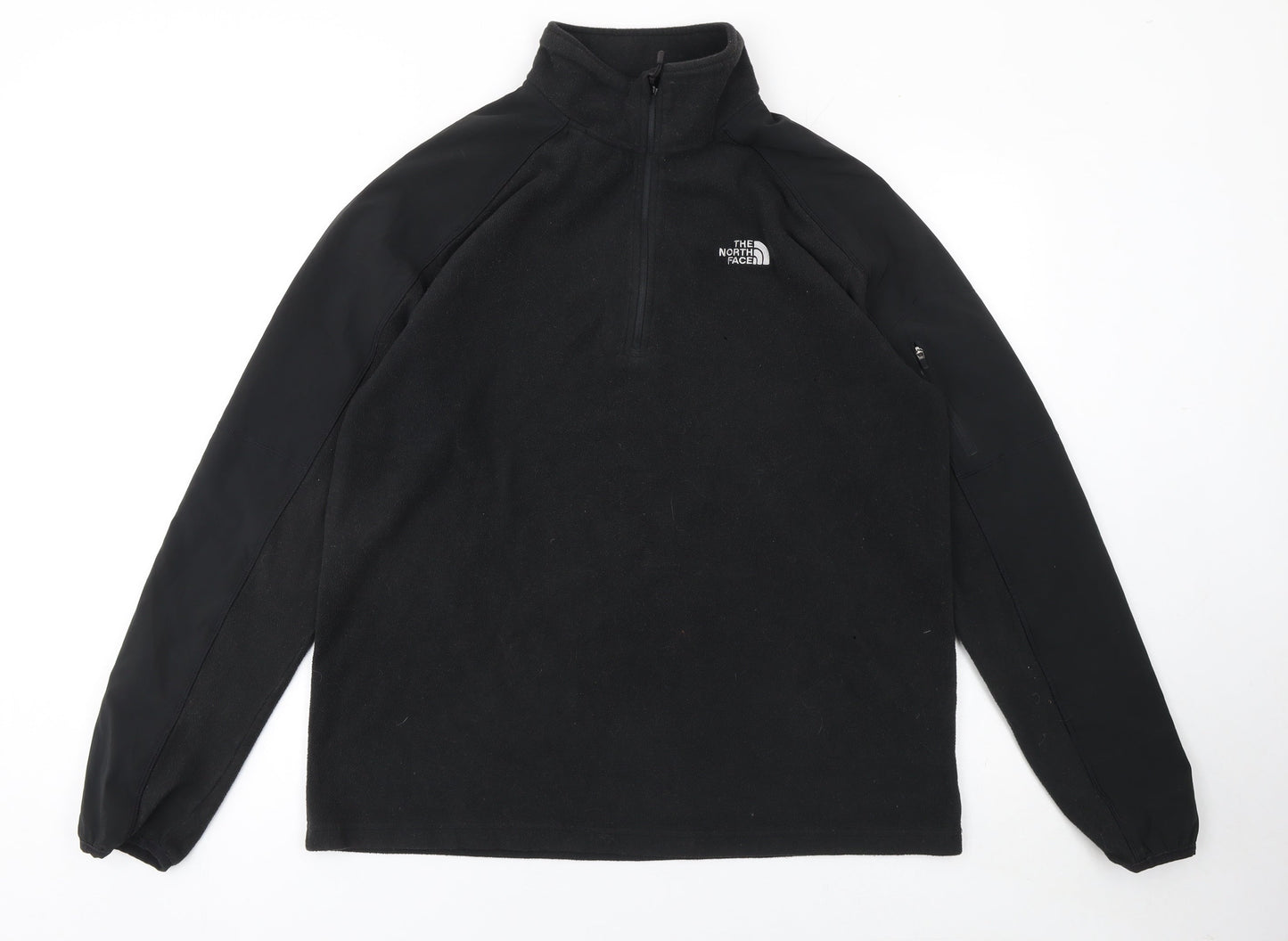 The North Face Men's Black Fleece 1/2 Zip Sweatshirt L Outdoor Pullover