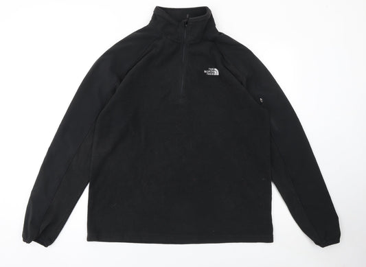 The North Face Men's Black Fleece 1/2 Zip Sweatshirt L Outdoor Pullover
