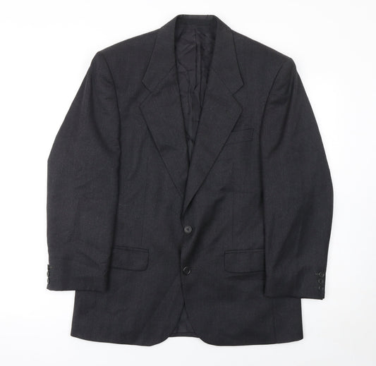 Centaur Original Men's Black Wool Blend 38 Short Blazer Jacket