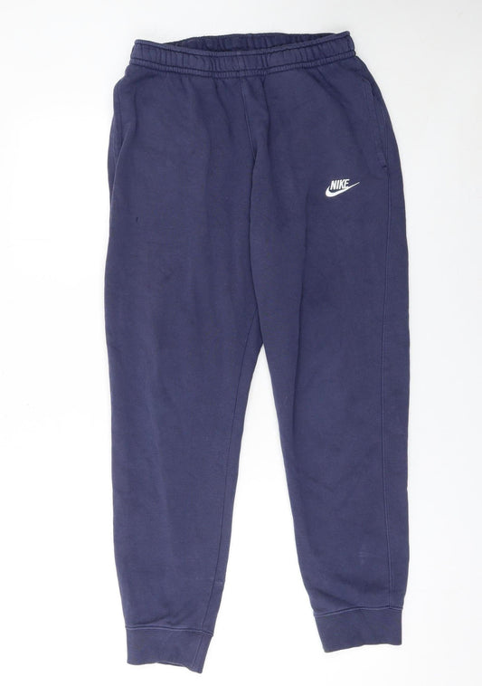 Nike Men's Blue Sweatpants M Regular Fit Comfort Logo Joggers