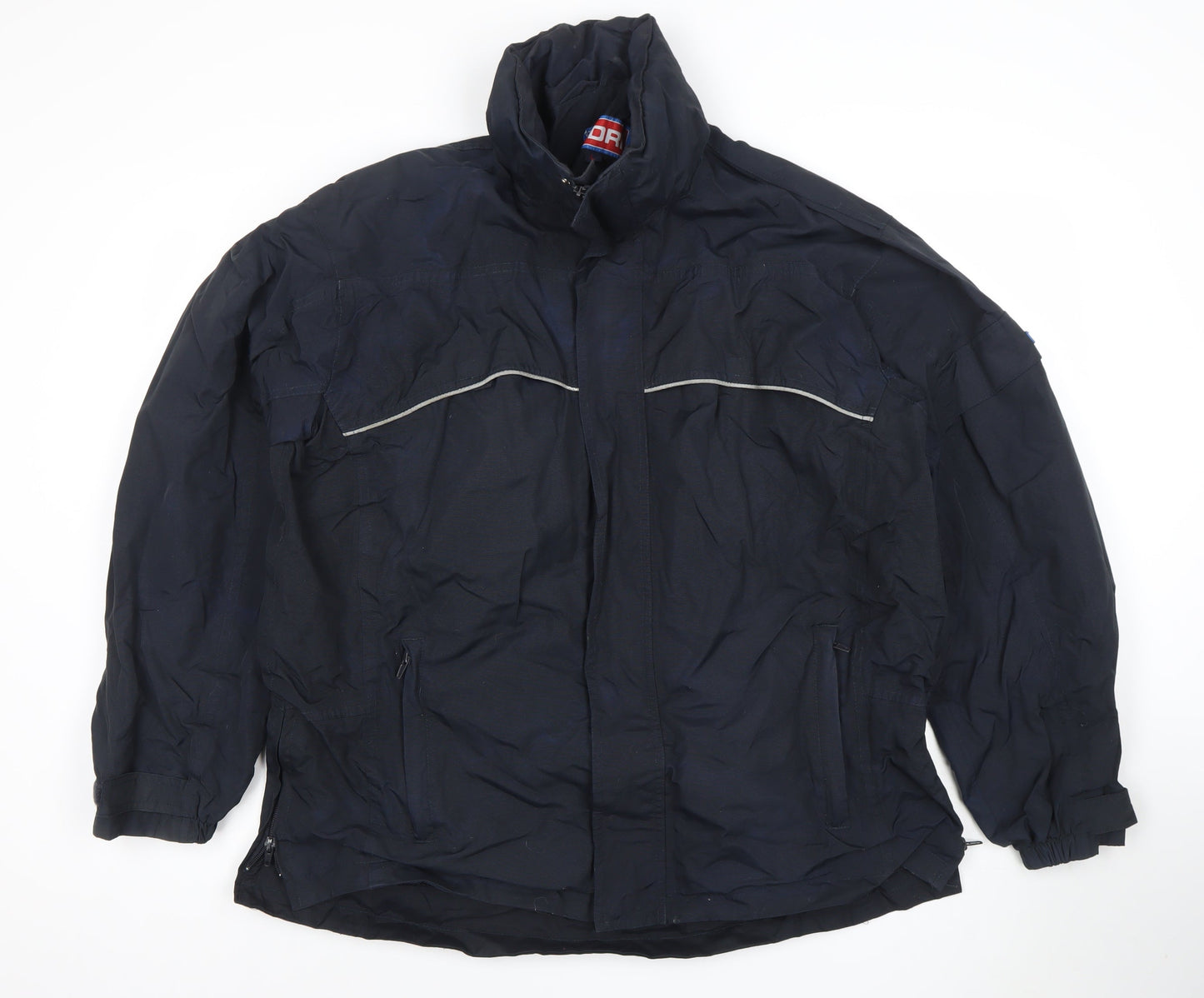 DRI Men's Blue Waterproof Windproof Mid-Length Jacket Size L