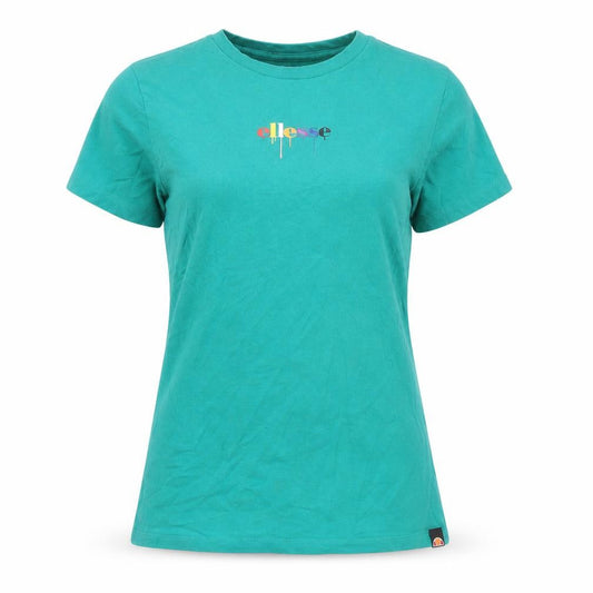 Womens UK Size 10 ellesse Green Cotton Blend T-Shirt