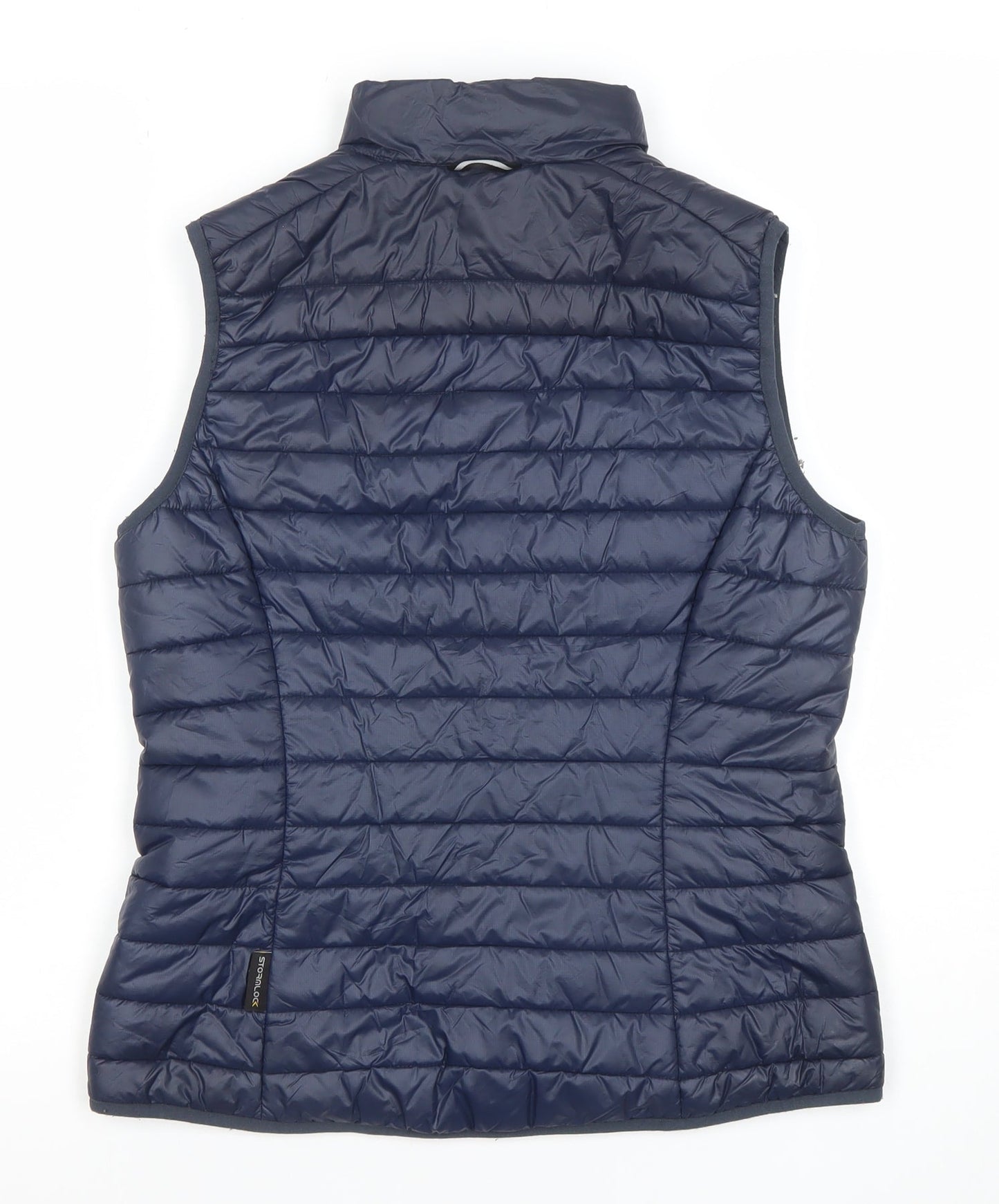 Jack Wolfskin Women Blue Puffer Waistcoat Size 6 Lightweight Zip