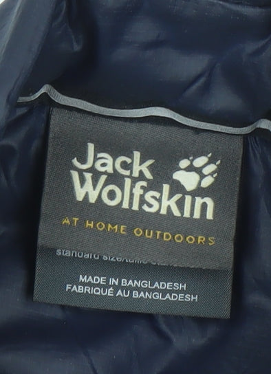 Jack Wolfskin Women Blue Puffer Waistcoat Size 6 Lightweight Zip