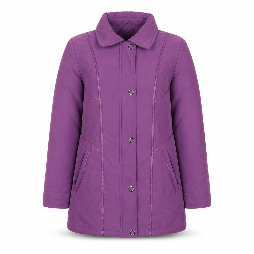 Finesse Women’s Purple Mid-Length Coat Size 12 Nylon Polyester