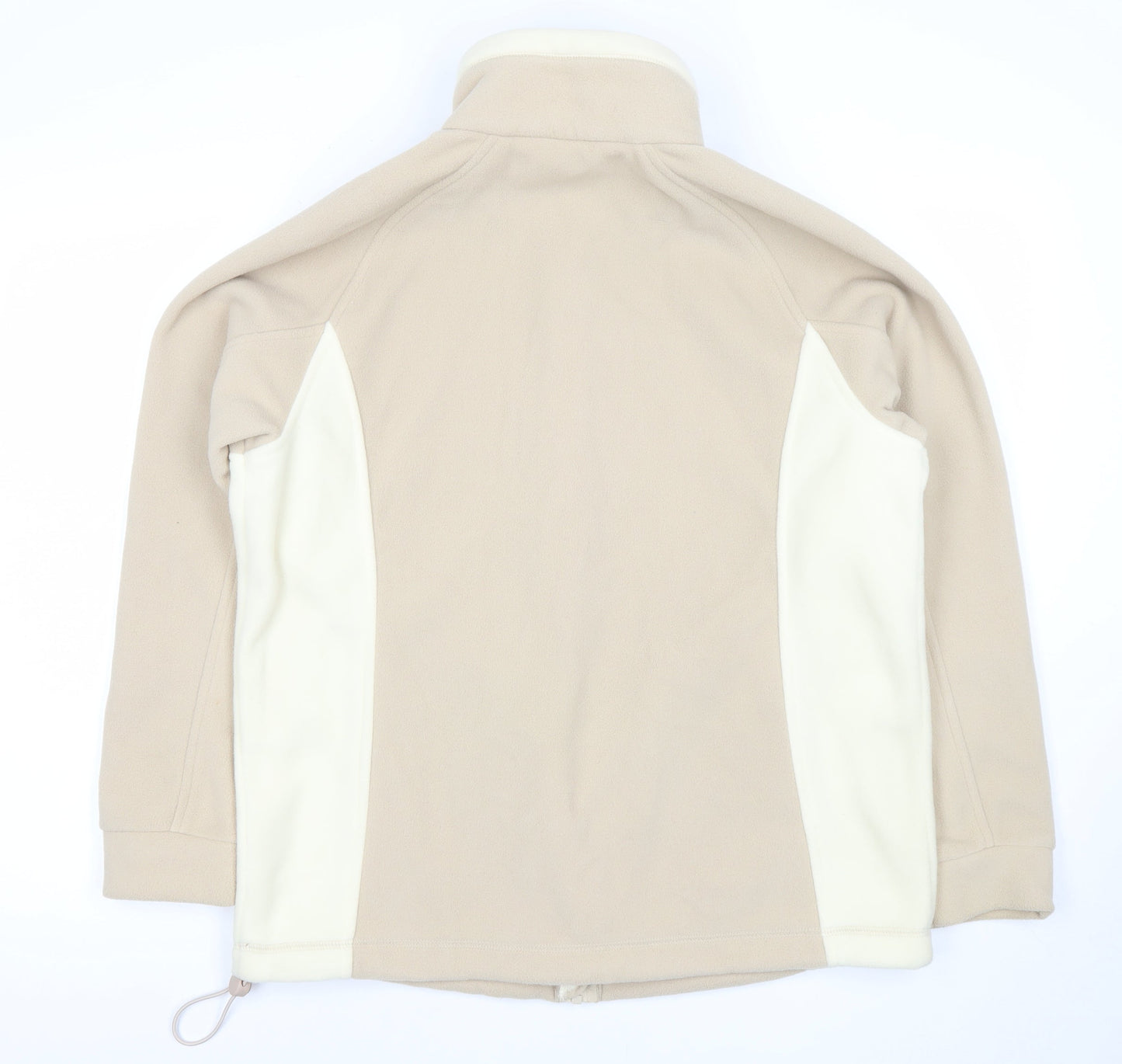 Marks and Spencer Women Beige Fleece Full Zip Jacket Size 12