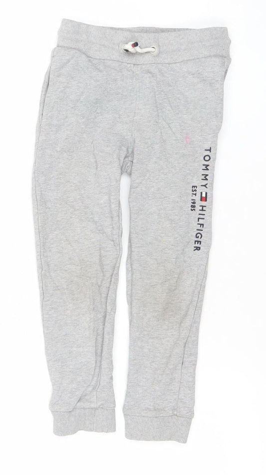 Tommy Hilfiger Boys Grey 4 Years Jogger Sweatpants Drawstring Trousers
