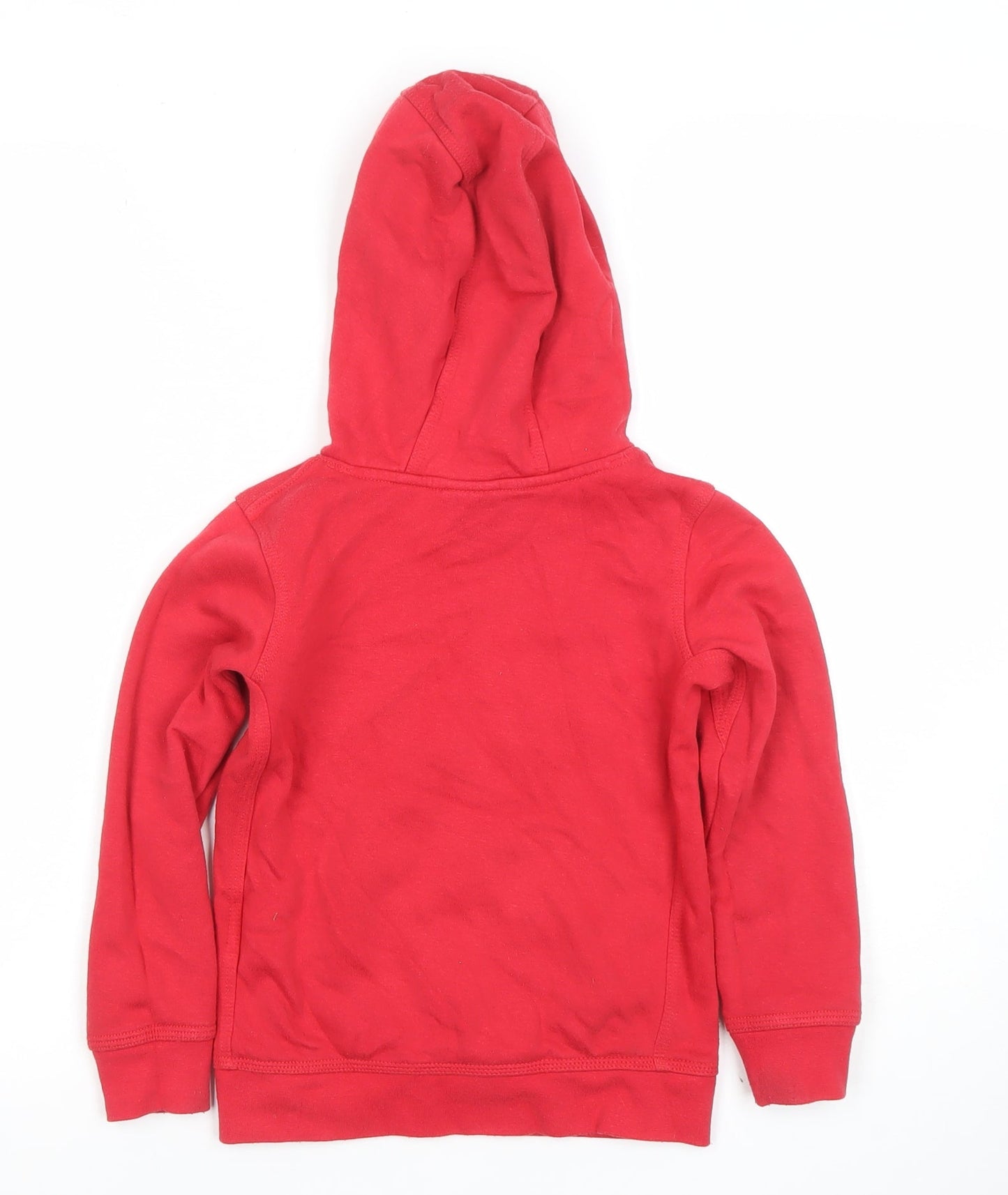 Nike Boys Red Pullover Hoodie 4-5 Years Cotton Blend Logo Graphic