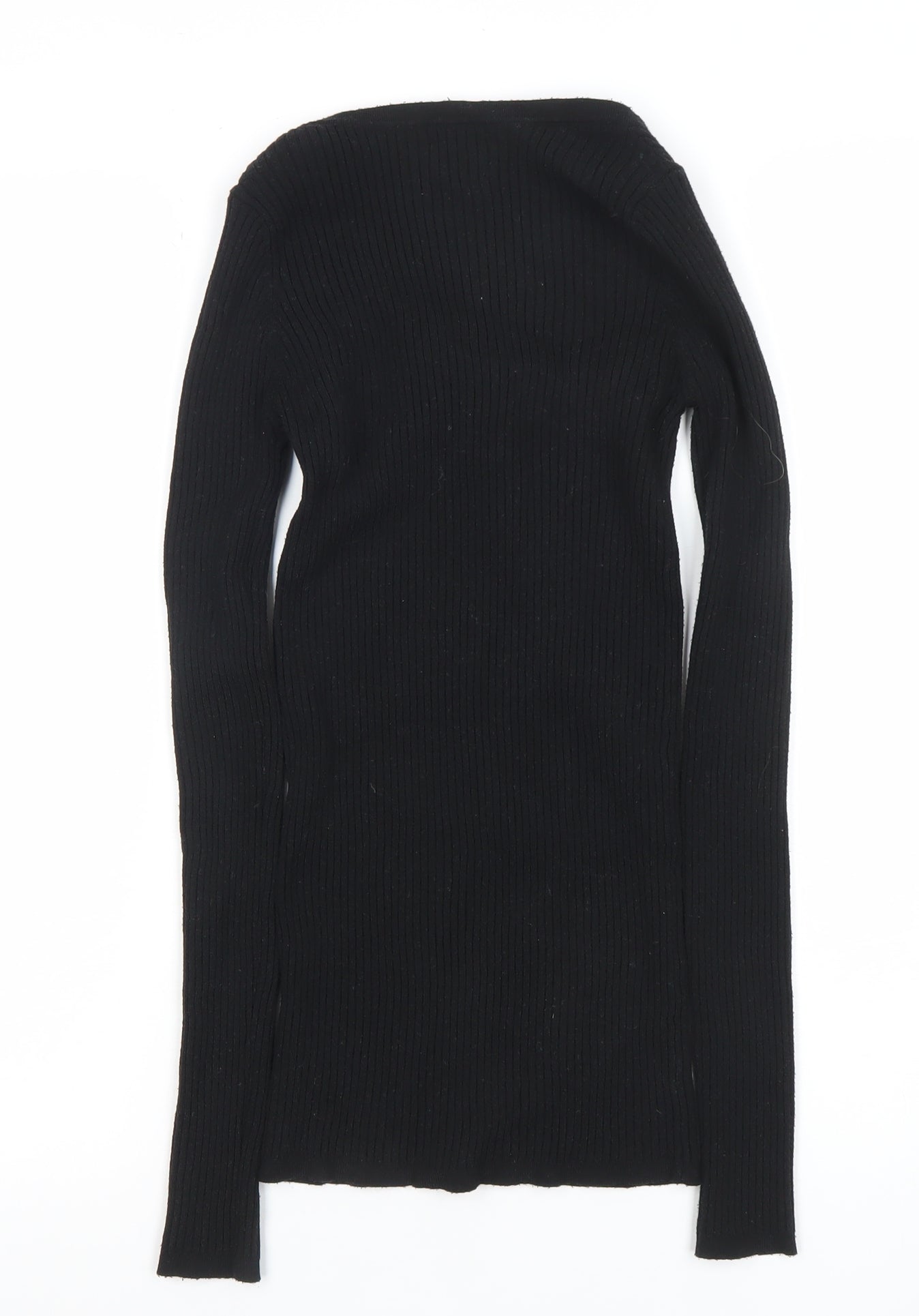 ASOS Women’s Black Slim Fit Long Sleeve Knit Top Size 6