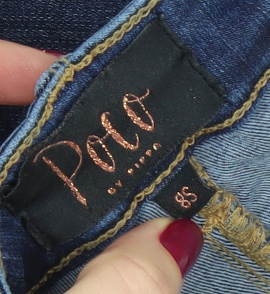 Poco by Pippa Women's Blue 8S Skinny Denim Jeans The Slimmer