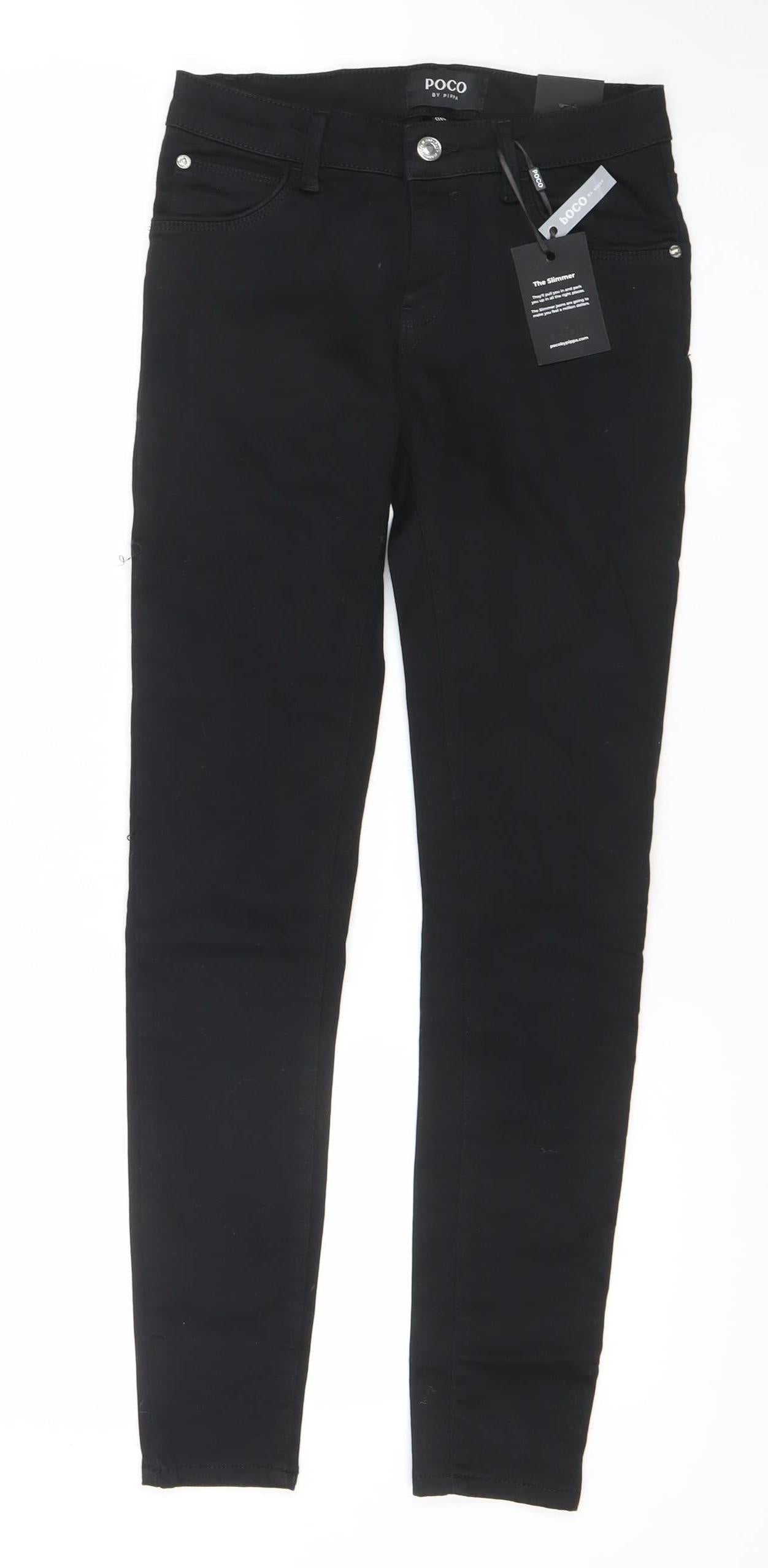 POCO by Pippa Women's Black Size 8R The Slimmer Skinny Jeans