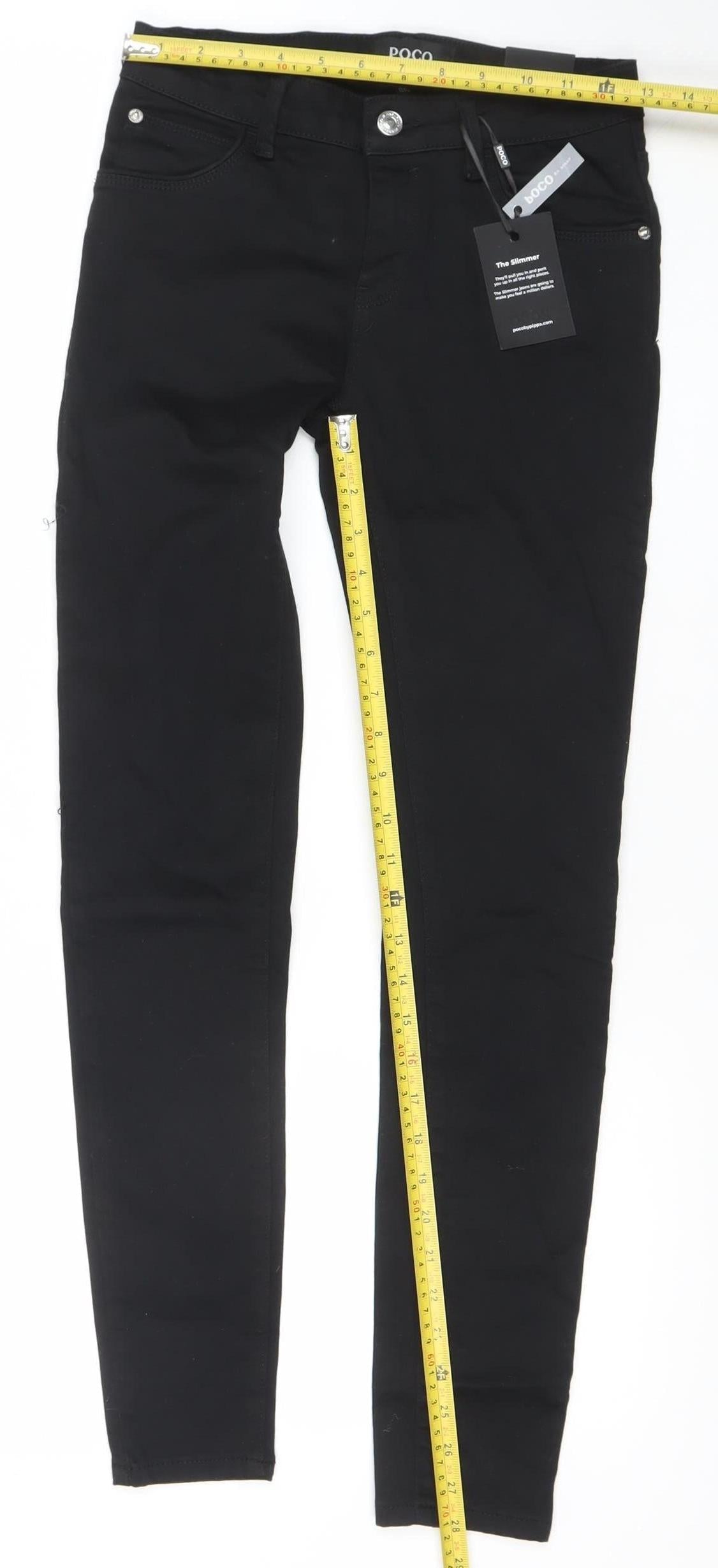 POCO by Pippa Women's Black Size 8R The Slimmer Skinny Jeans