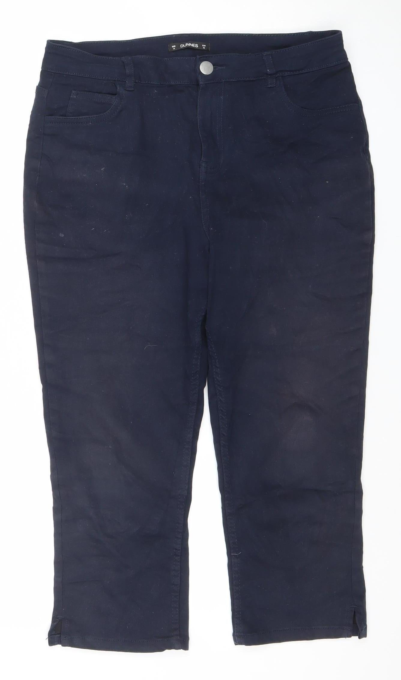 Dunnes Women’s Navy Blue Size 14 Straight Stretch Jeans