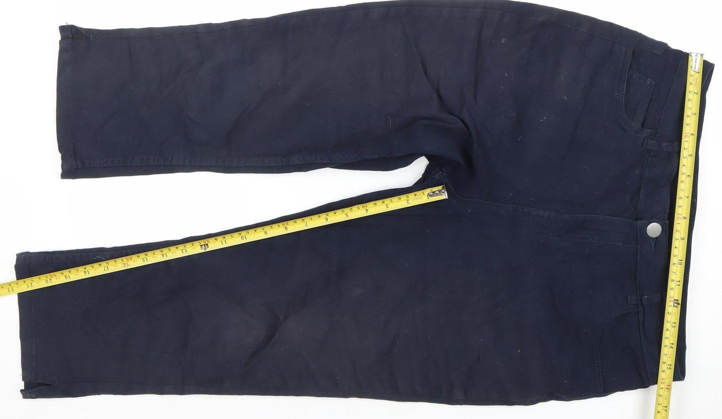 Dunnes Women’s Navy Blue Size 14 Straight Stretch Jeans