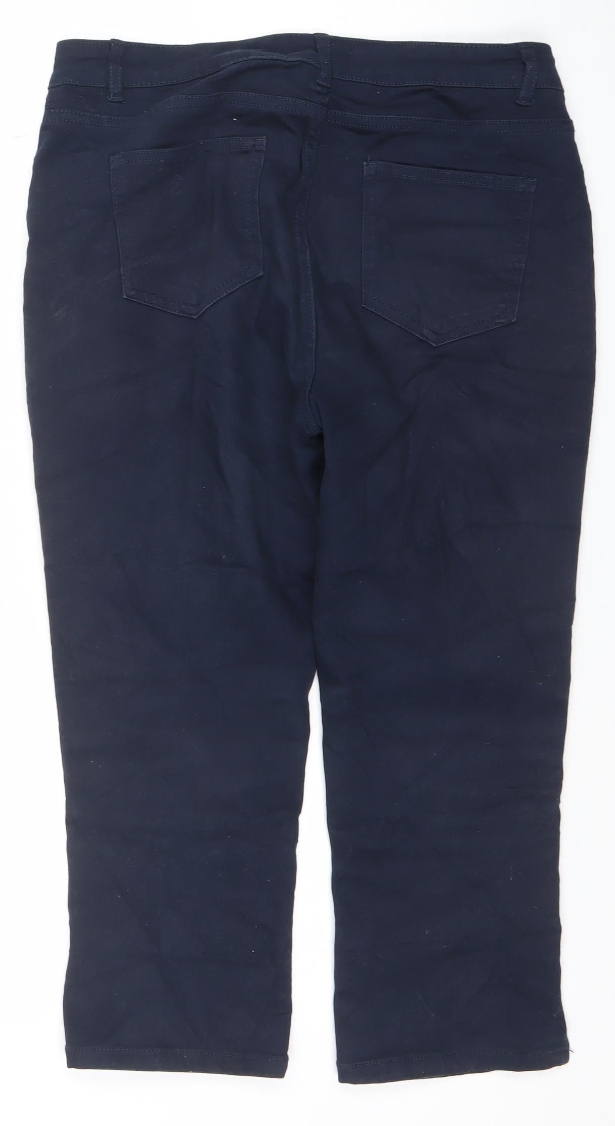 Dunnes Women’s Navy Blue Size 14 Straight Stretch Jeans