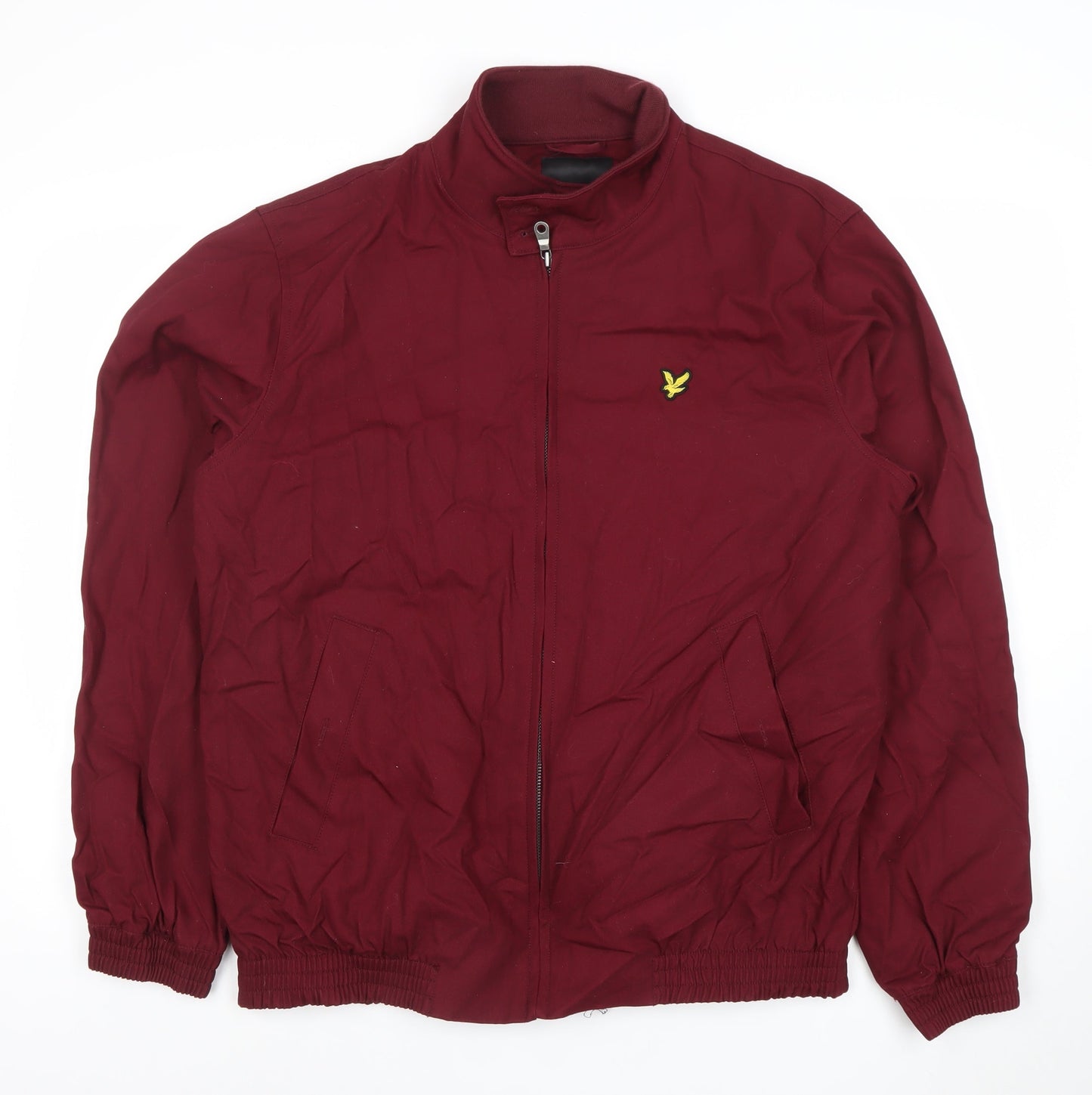 Lyle & Scott Men's Red XL Bomber Jacket Cotton Polyester Casual