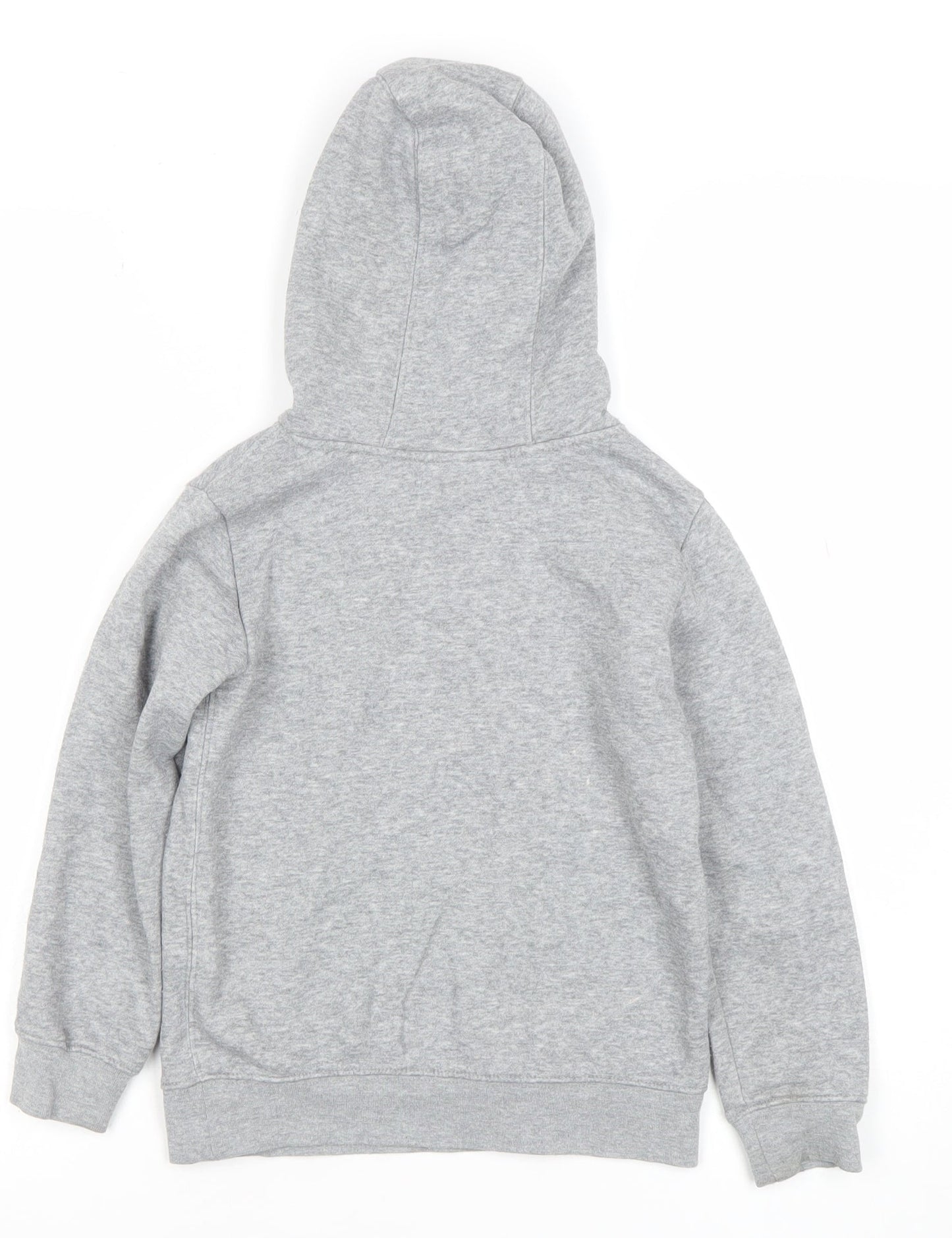 Nike Boys Grey Pullover Hoodie Size M 5-6 Years Cotton Blend Logo Print