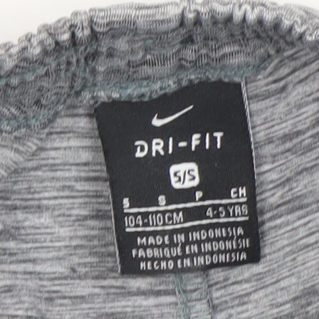 Nike Boys Grey Dri-FIT Jogger Sweatpants 4-5 Years with Zip Pockets