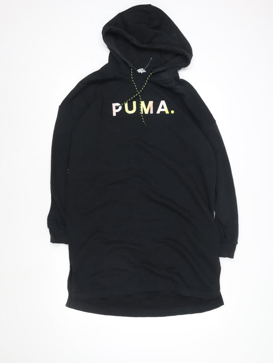 Womens UK XS Regular PUMA Black Pullover Hoodie