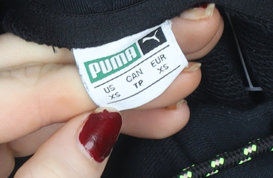 Womens UK XS Regular PUMA Black Pullover Hoodie