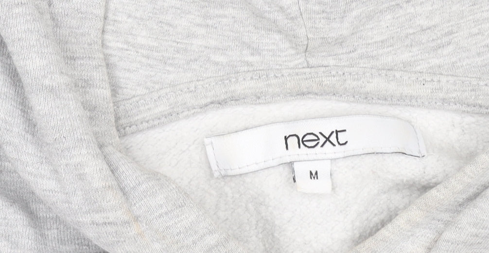 Next Women’s Grey Pullover Hoodie M Cotton Blend Casual