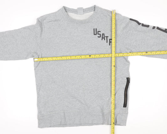 Nike Men's Grey USATF Pullover Sweatshirt Size M Crew Neck