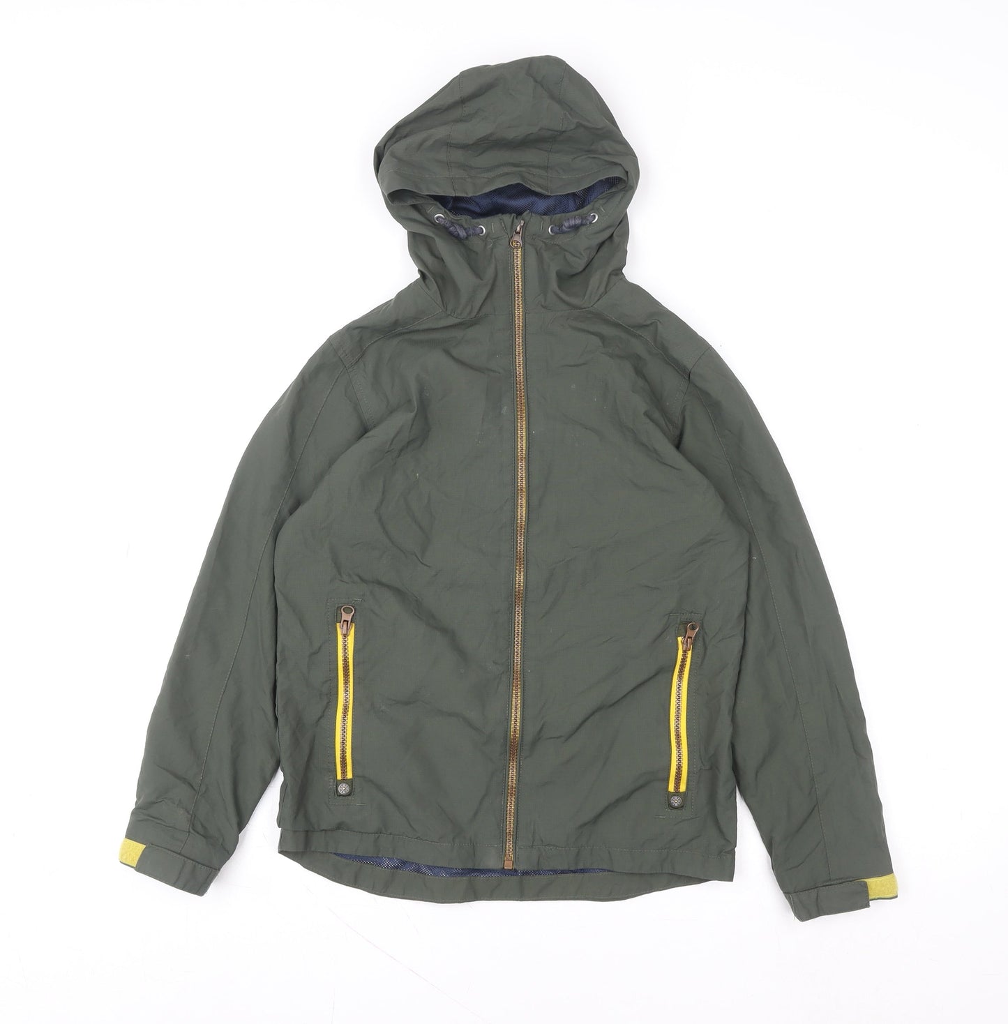 Next Boys Green Hooded Windbreaker Jacket 9 Years Lightweight Nylon