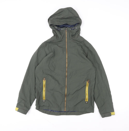 Next Boys Green Hooded Windbreaker Jacket 9 Years Lightweight Nylon