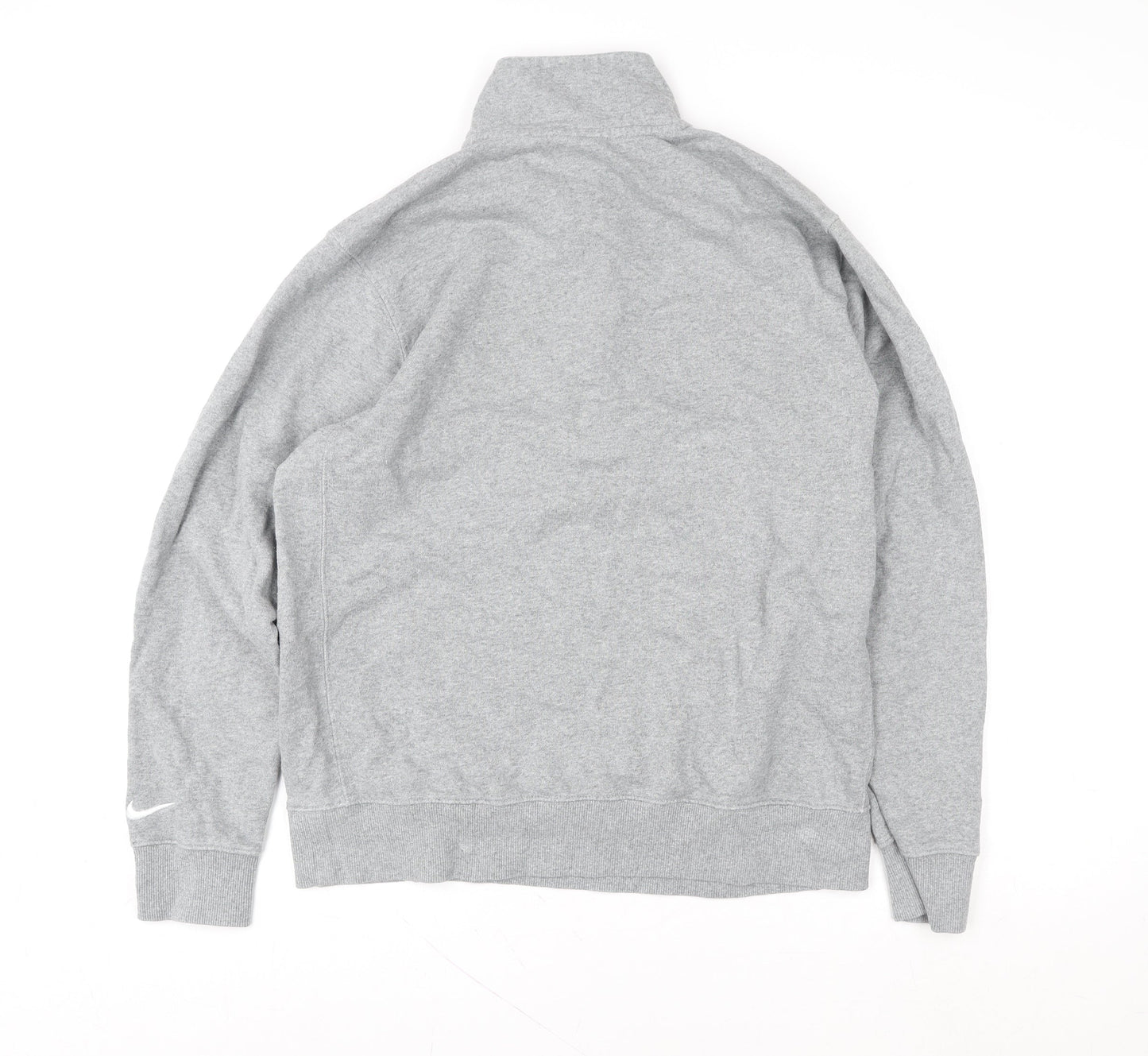 Nike Men's Grey 1/4 Zip Fleece Sweatshirt Size M