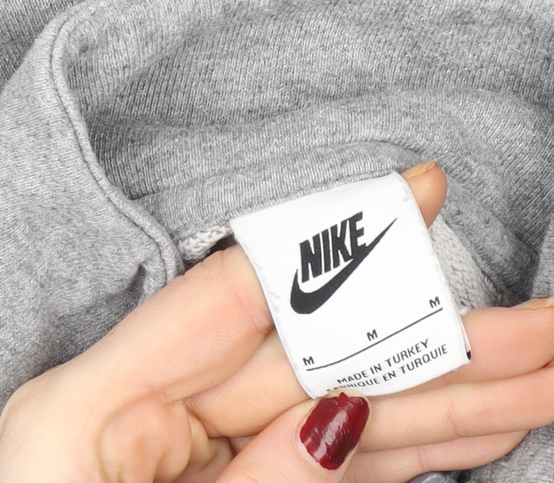 Nike Men's Grey 1/4 Zip Fleece Sweatshirt Size M