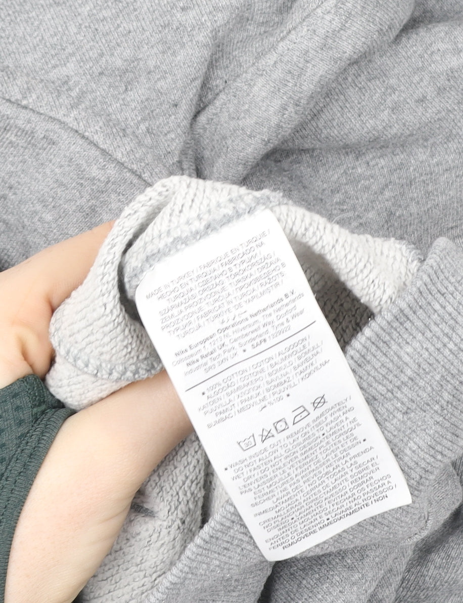 Nike Men's Grey 1/4 Zip Fleece Sweatshirt Size M