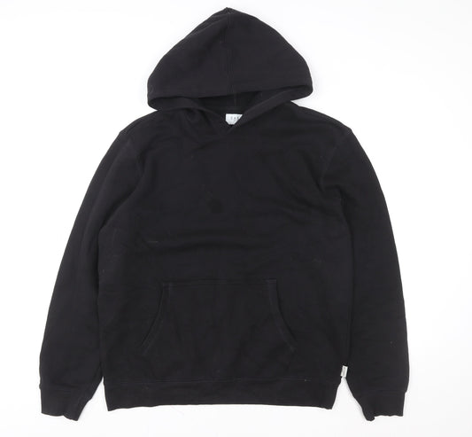 Easy Women’s Black Pullover Hoodie Large Cotton Blend Casual