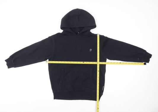 French Connection Boys Black Cotton Pullover Hoodie 11-12 Years