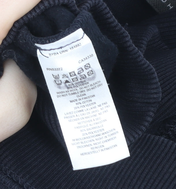 French Connection Boys Black Cotton Pullover Hoodie 11-12 Years