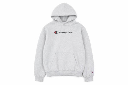 Champion Girls Grey Pullover Hoodie Medium Fleece Logo Sweatshirt