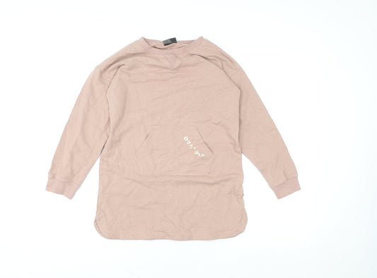 Bekkin Girls Brown Long Sleeve Pullover T-Shirt 8-9 Years Cotton Jersey