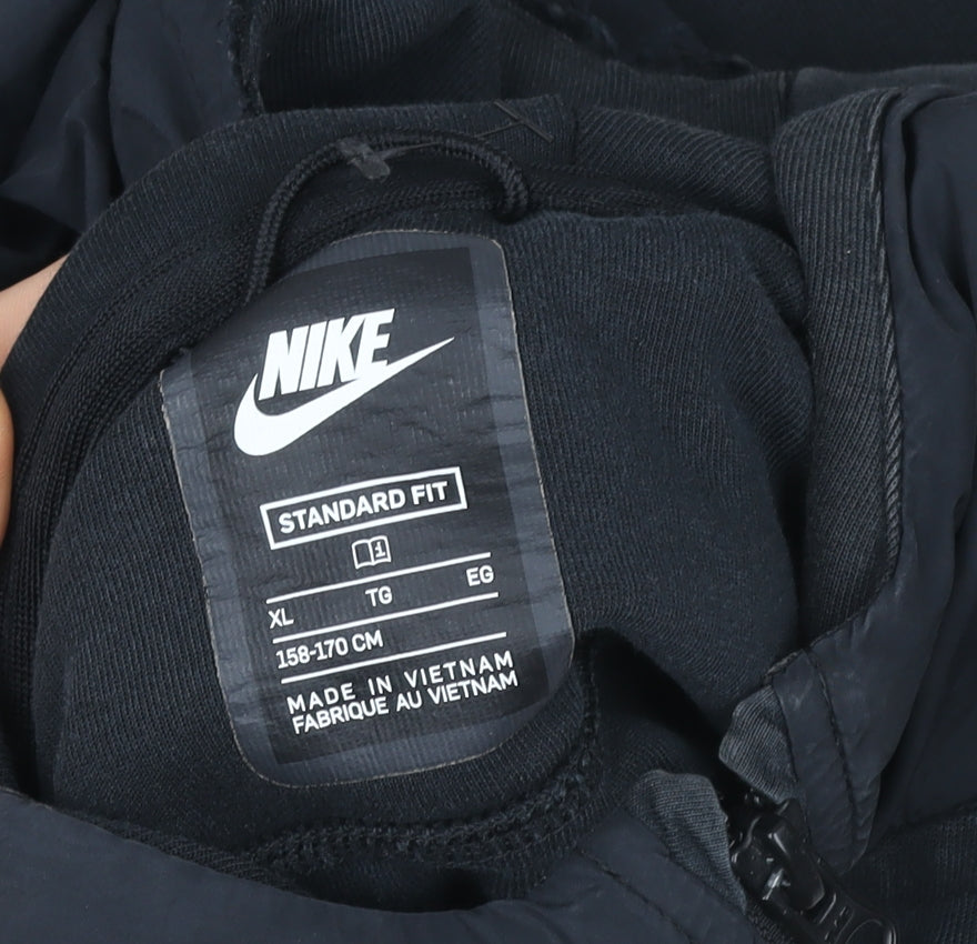 Nike Men's Black XL Full Zip Hooded Sports Hoodie