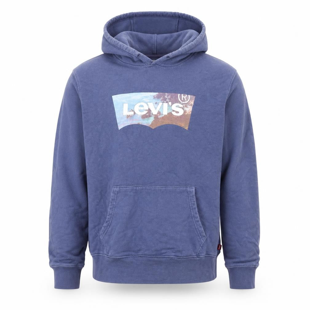 Mens UK M Regular Levi's Blue Pullover Hoodie