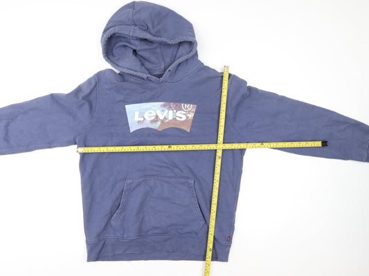 Levi's Men's Blue Pullover Hoodie M Classic Graphic Print