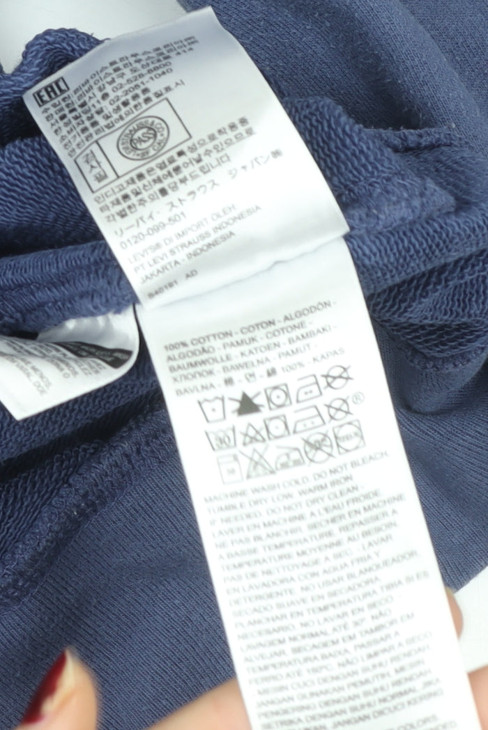 Mens UK M Regular Levi's Blue Pullover Hoodie