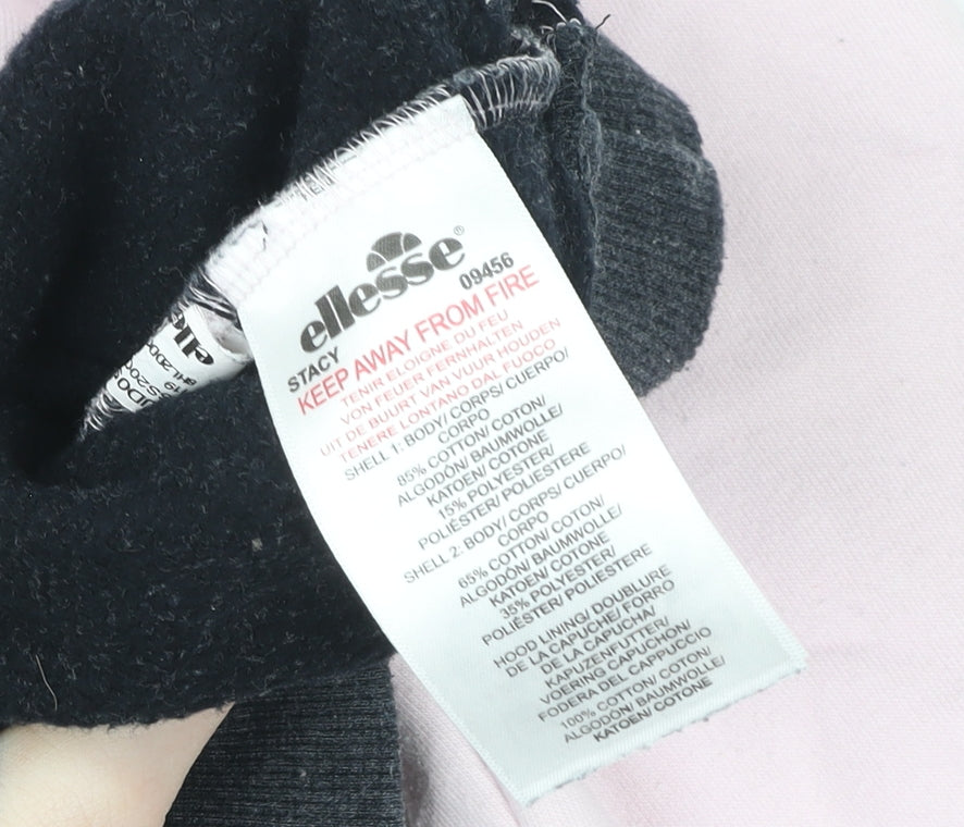 Womens UK 6 Regular ellesse Pink Full Zip Hoodie