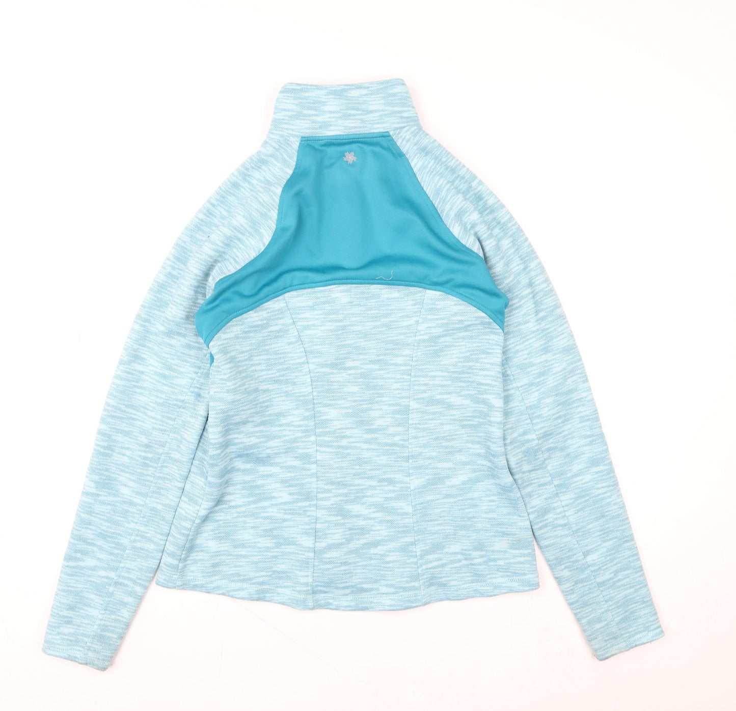 Tek Gear Womens Blue Full Zip Sweatshirt Medium Polyester Activewear