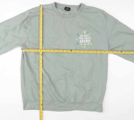TEEQ Men's Green 'We Don't Talk About Bruno' Sweatshirt Size L