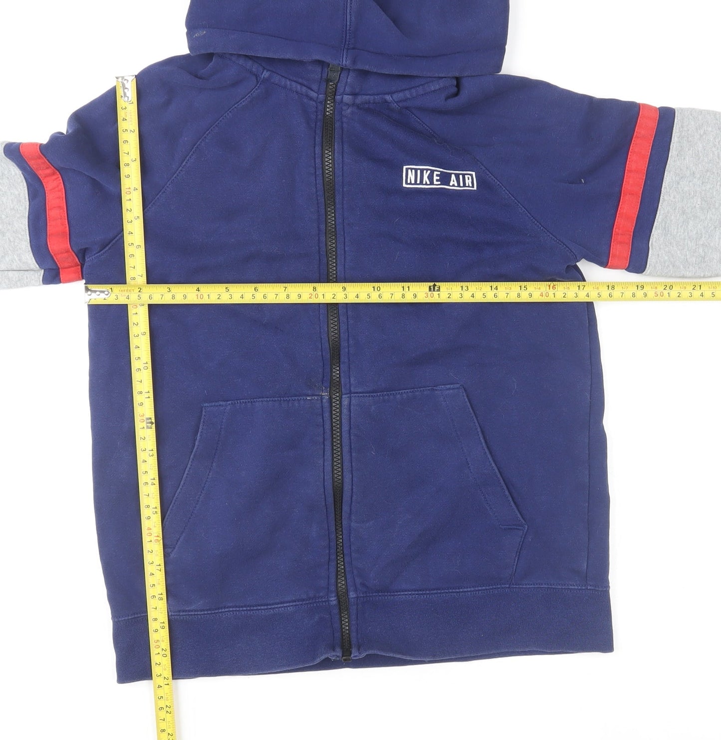 Nike Boys Blue Full Zip Hoodie L 147-158cm Cotton Blend