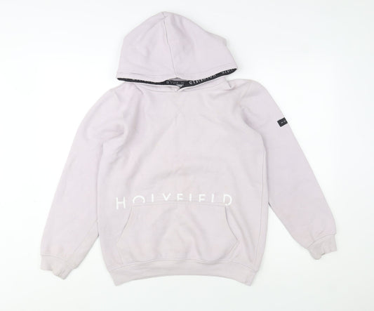 Holyfield Girls Beige Pullover Hoodie 10-12 Years Fleece Cotton Blend