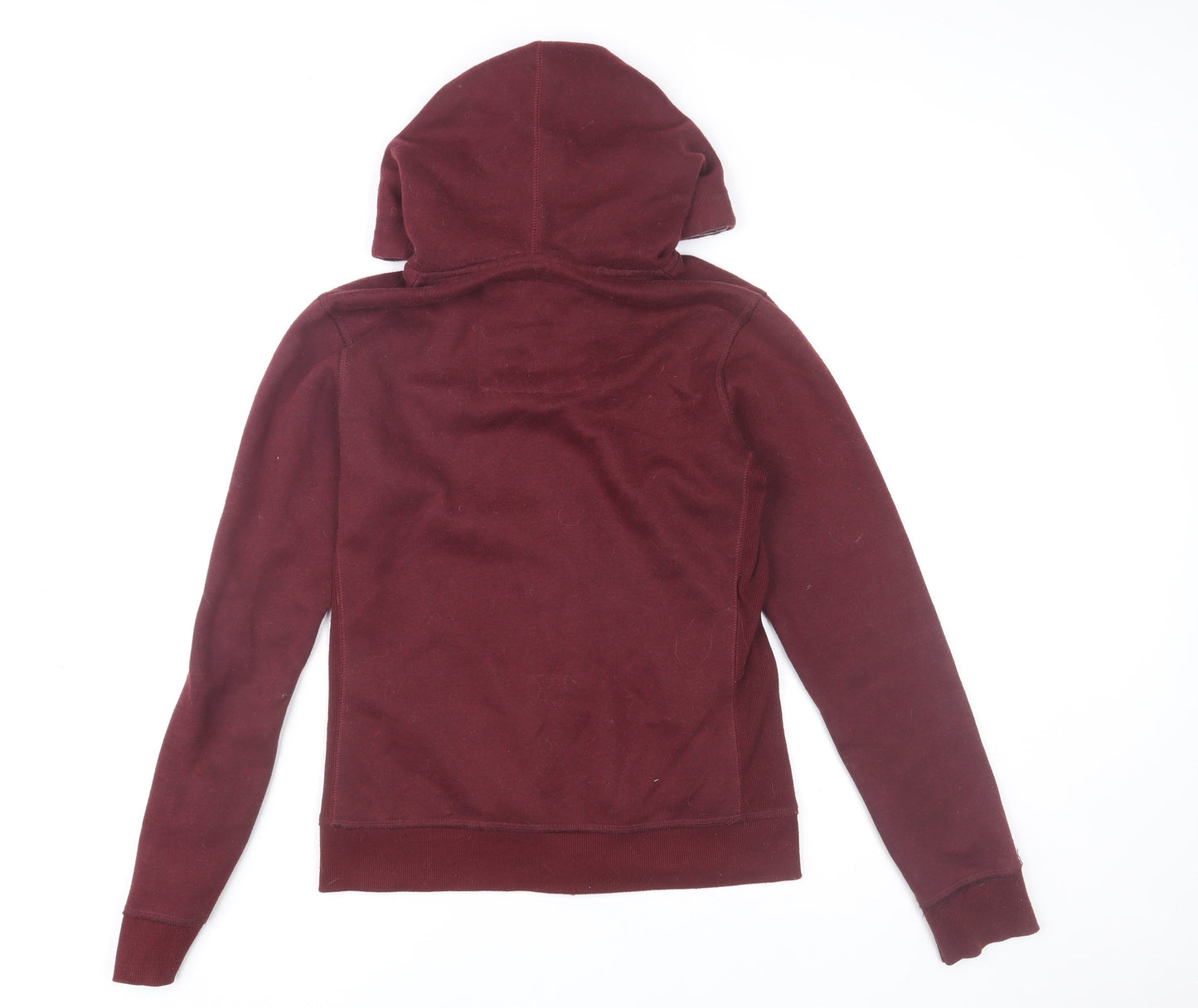 Mens UK S Regular Abercrombie & Fitch Red Full Zip Hoodie