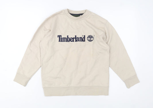 Womens UK 10 Regular Timberland Beige Pullover Sweatshirt